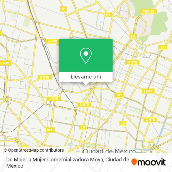 Mapa de De Mujer a Mujer Comercializadora Moya