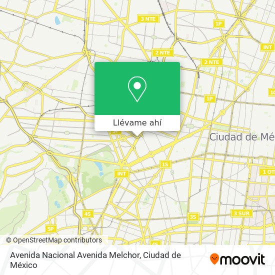 Mapa de Avenida Nacional Avenida Melchor