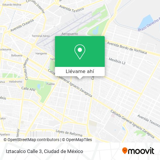 Mapa de Iztacalco Calle 3