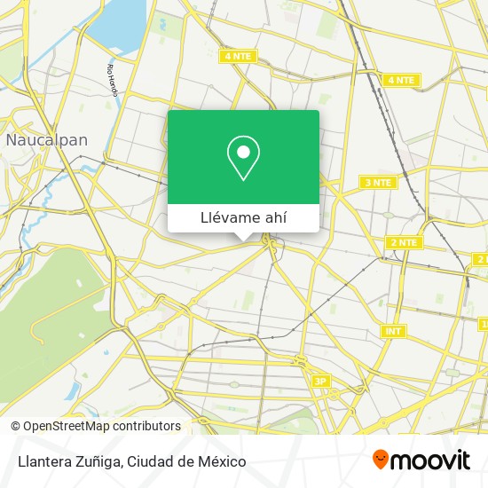 Mapa de Llantera Zuñiga