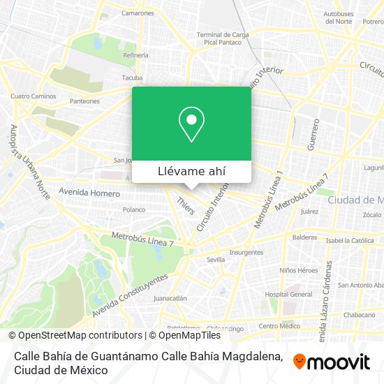Mapa de Calle Bahía de Guantánamo Calle Bahía Magdalena