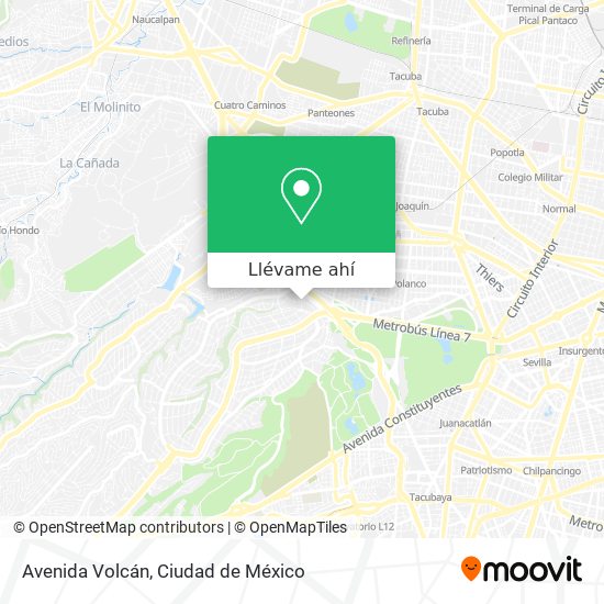 Mapa de Avenida Volcán