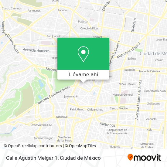 Mapa de Calle Agustín Melgar 1