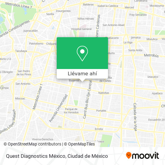 Mapa de Quest Diagnostics México