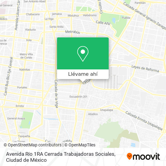 Mapa de Avenida Río 1RA Cerrada Trabajadoras Sociales