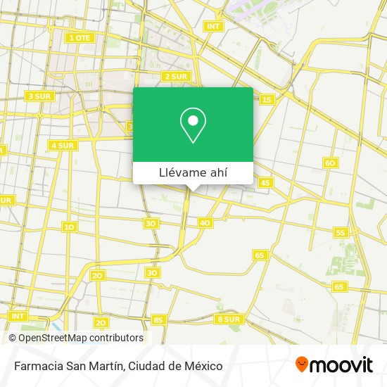 Mapa de Farmacia San Martín