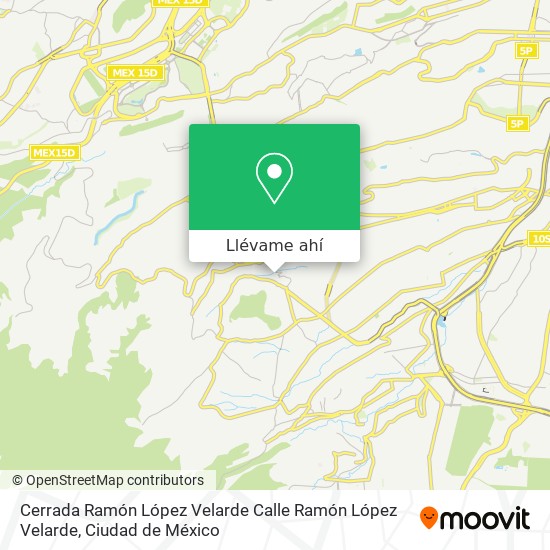 Mapa de Cerrada Ramón López Velarde Calle Ramón López Velarde