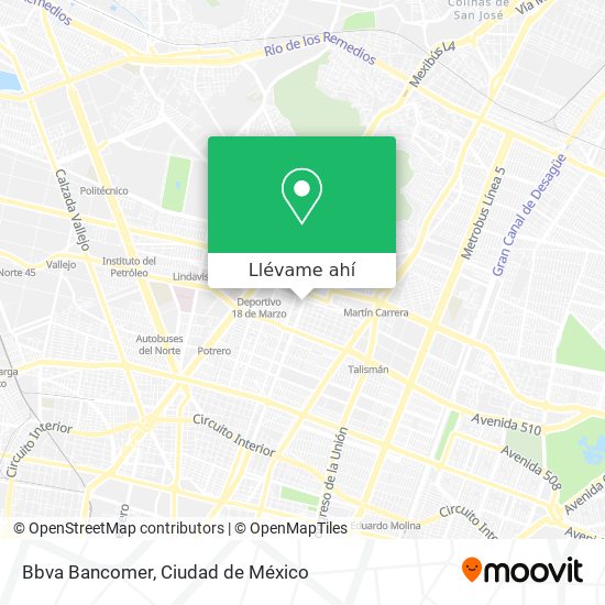 Mapa de Bbva Bancomer