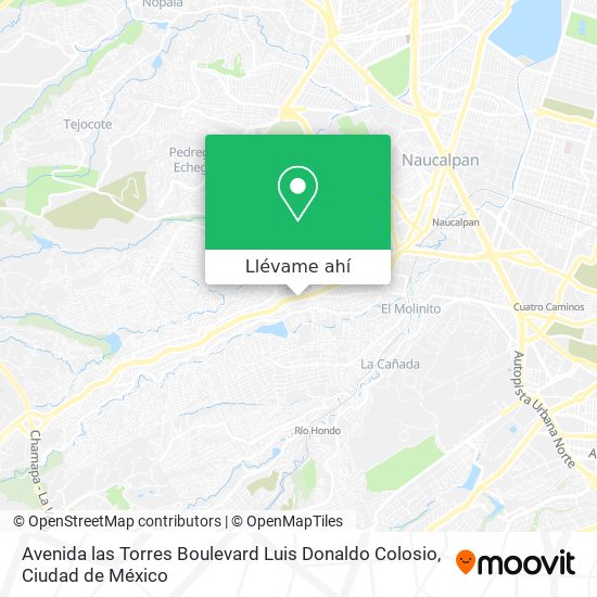 Mapa de Avenida las Torres Boulevard Luis Donaldo Colosio