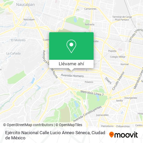 Mapa de Ejército Nacional Calle Lucio Anneo Séneca