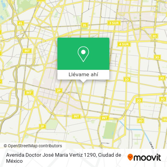 Mapa de Avenida Doctor José María Vertiz 1290