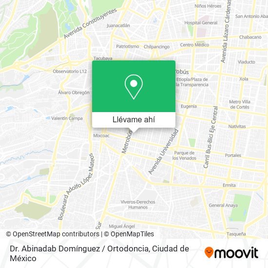 Mapa de Dr. Abinadab Domínguez / Ortodoncia