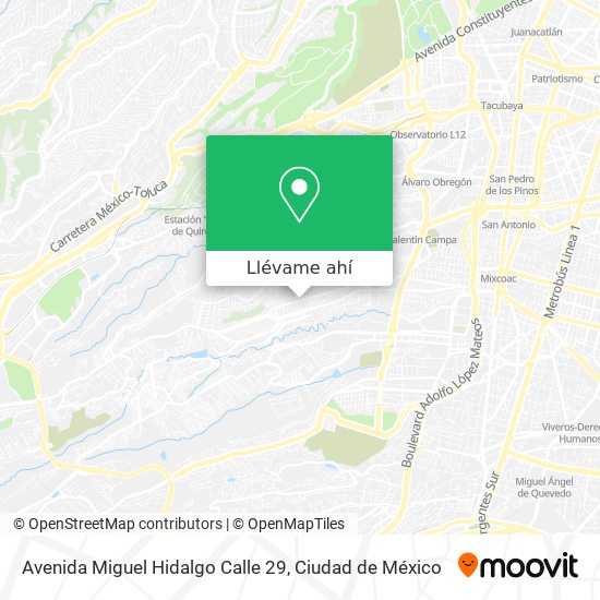Mapa de Avenida Miguel Hidalgo Calle 29