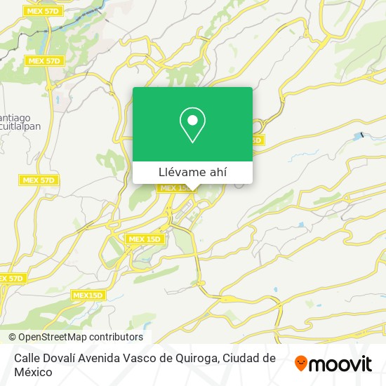 Mapa de Calle Dovalí Avenida Vasco de Quiroga