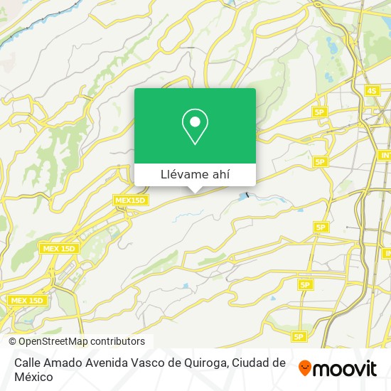 Mapa de Calle Amado Avenida Vasco de Quiroga