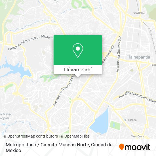Mapa de Metropolitano / Circuito Museos Norte