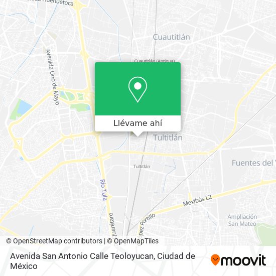 Mapa de Avenida San Antonio Calle Teoloyucan