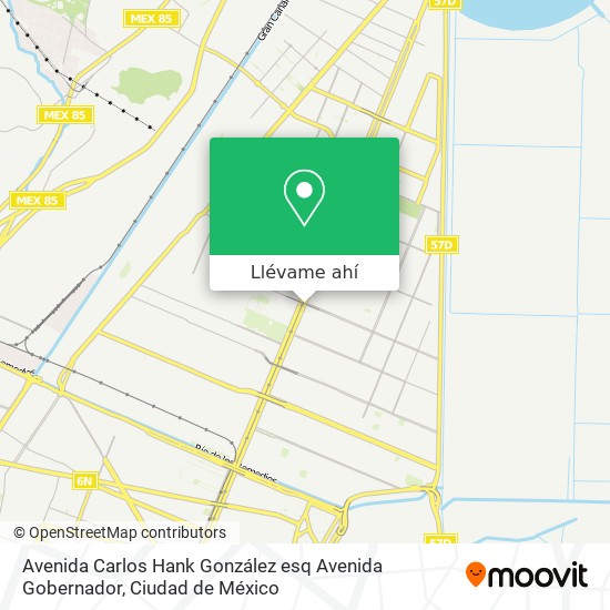 Mapa de Avenida Carlos Hank González esq Avenida Gobernador