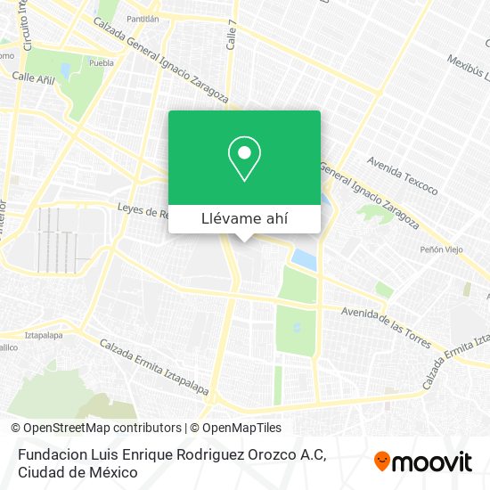 Mapa de Fundacion Luis Enrique Rodriguez Orozco A.C