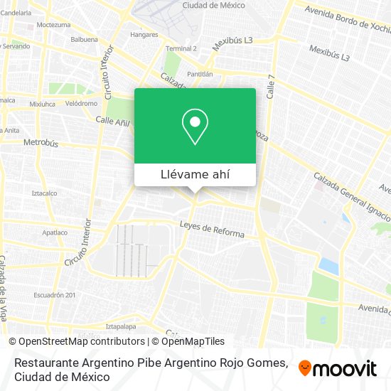 Mapa de Restaurante Argentino Pibe Argentino Rojo Gomes