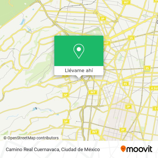 Mapa de Camino Real Cuernavaca
