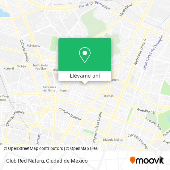 Cómo llegar a Club Red Natura en Gustavo A. Madero en Autobús o Metro?
