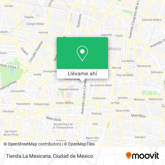 Mapa de Tienda La Mexicana
