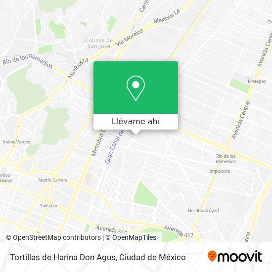Mapa de Tortillas de Harina Don Agus