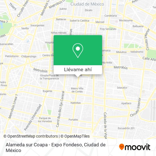 Mapa de Alameda sur Coapa - Expo Fondeso