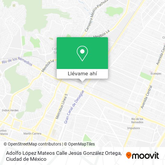 Mapa de Adolfo López Mateos Calle Jesús González Ortega