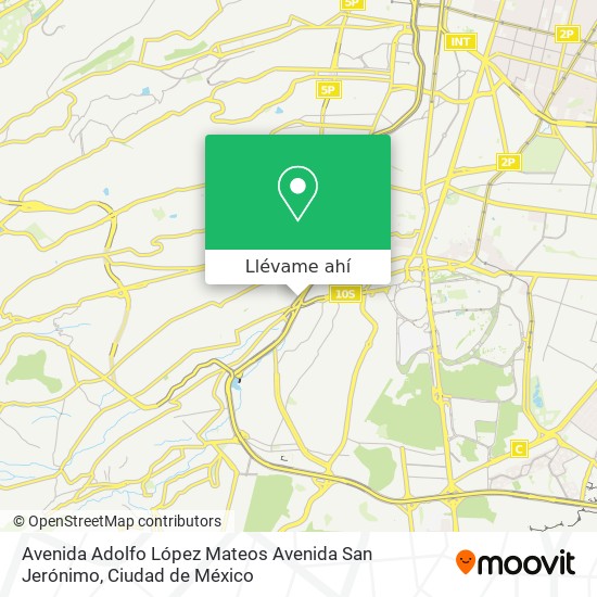 Mapa de Avenida Adolfo López Mateos Avenida San Jerónimo