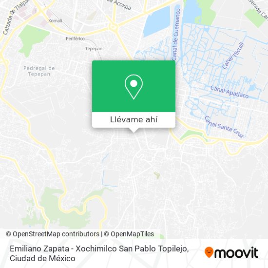 Mapa de Emiliano Zapata - Xochimilco San Pablo Topilejo