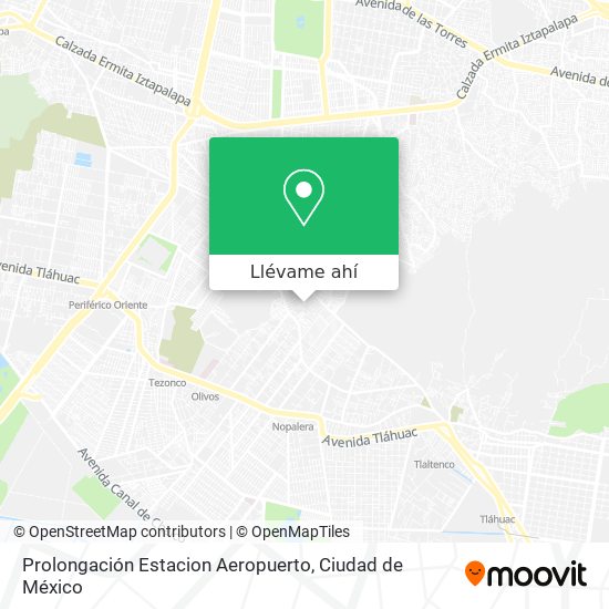 Mapa de Prolongación Estacion Aeropuerto