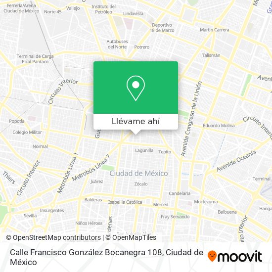 Mapa de Calle Francisco González Bocanegra 108