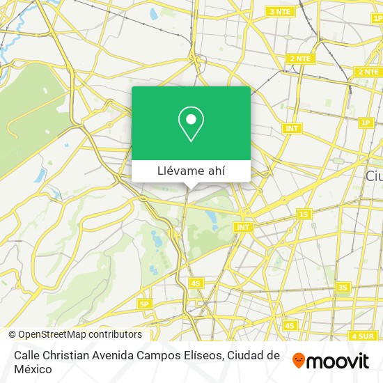 Mapa de Calle Christian Avenida Campos Elíseos