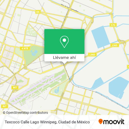 Mapa de Texcoco Calle Lago Winnipeg