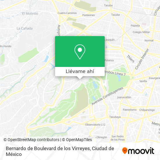 Mapa de Bernardo de Boulevard de los Virreyes