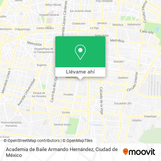 Mapa de Academia de Baile Armando Hernández