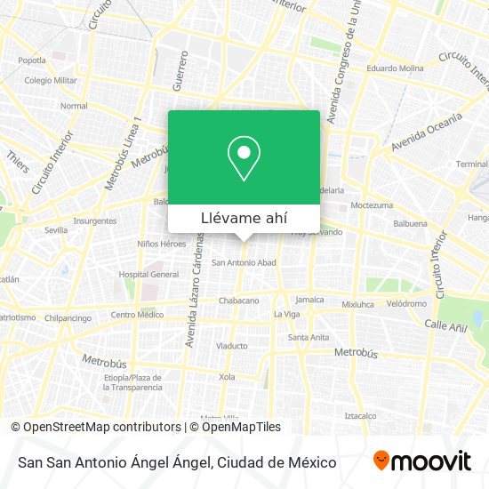 Mapa de San San Antonio Ángel Ángel