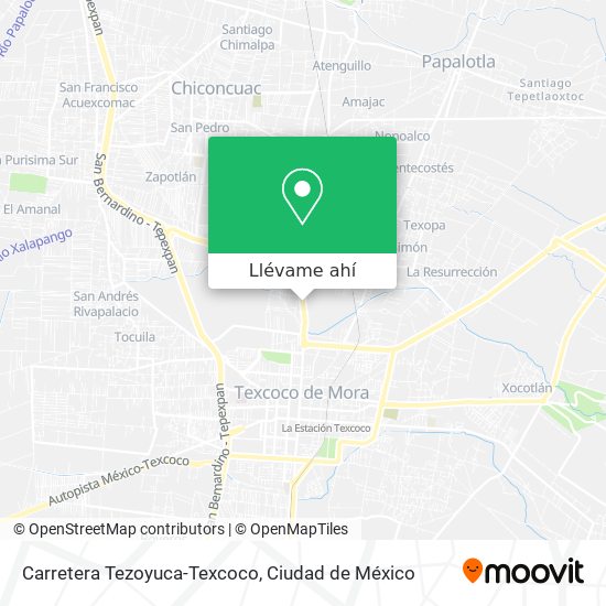 Mapa de Carretera Tezoyuca-Texcoco