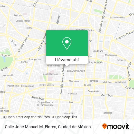Mapa de Calle José Manuel M. Flores