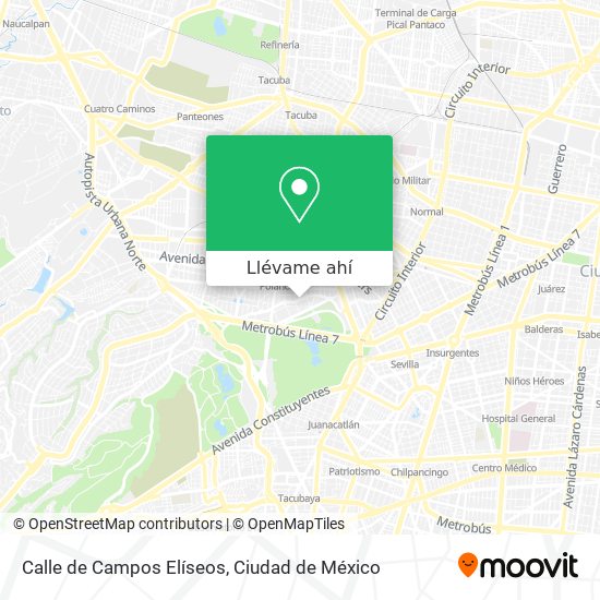 Mapa de Calle de Campos Elíseos