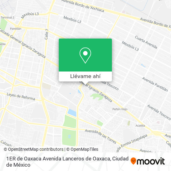 Mapa de 1ER de Oaxaca Avenida Lanceros de Oaxaca