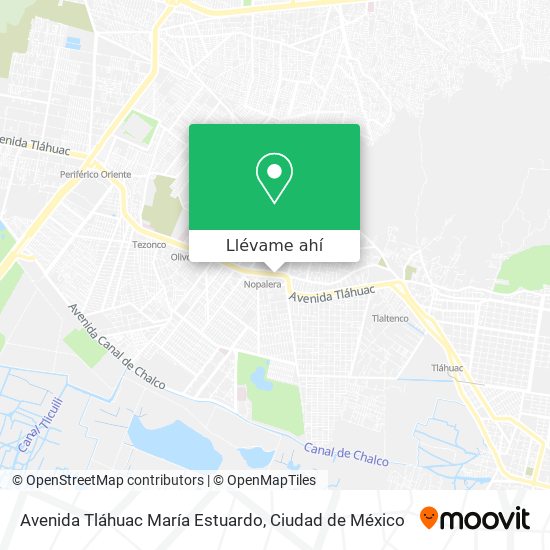 Mapa de Avenida Tláhuac María Estuardo