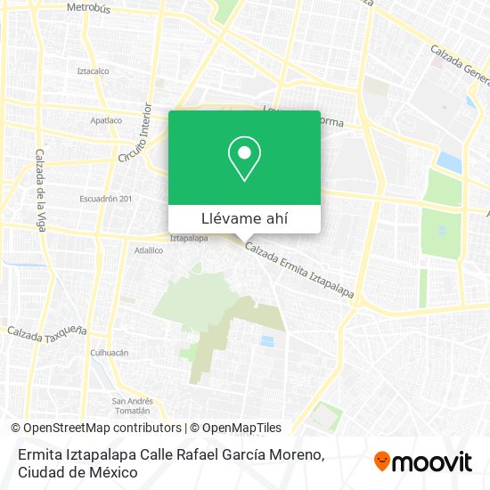 Mapa de Ermita Iztapalapa Calle Rafael García Moreno