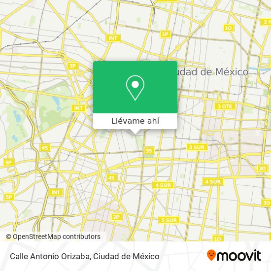 Mapa de Calle Antonio Orizaba