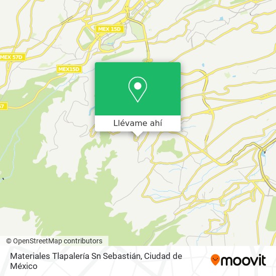 Mapa de Materiales Tlapalería Sn Sebastián