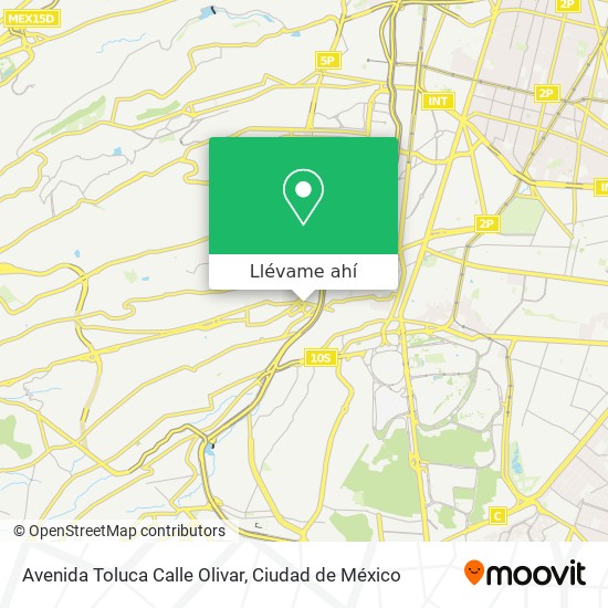 Mapa de Avenida Toluca Calle Olivar