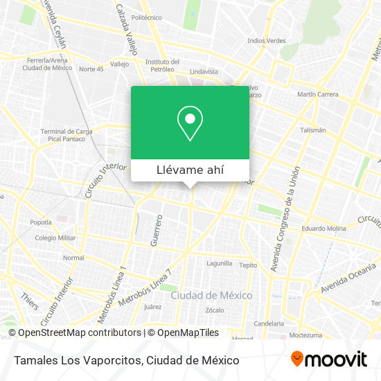 Mapa de Tamales Los Vaporcitos