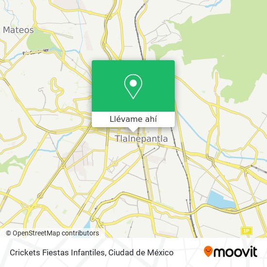 Mapa de Crickets Fiestas Infantiles